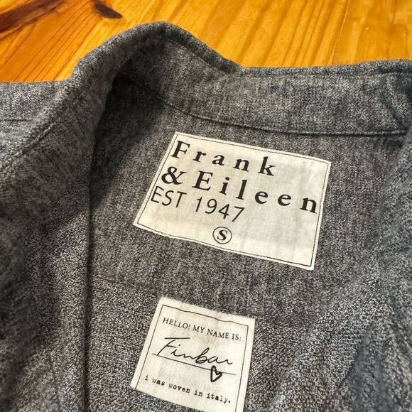 Frank & Eileen Finbar Shirt Mens SM Button Up 100% Cotton Heather Gray Flannel - Picture 2 of 9